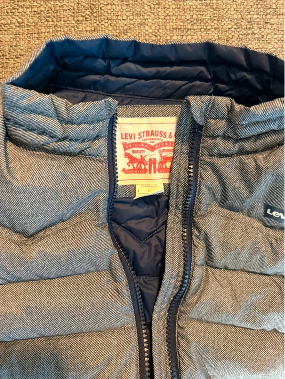 Levi's Boys Puffer Vest Gray Medium
